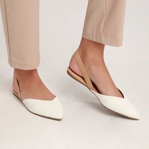 Lulus Beige Mae flats unworn size 10